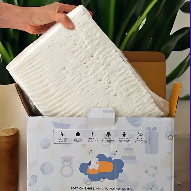 Bamboo Fiber Rash-Free Baby Diapers (Taped) by Purpleef