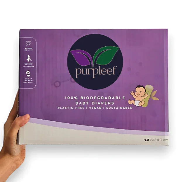 Bamboo Fiber Rash-Free Baby Diapers (Taped) by Purpleef