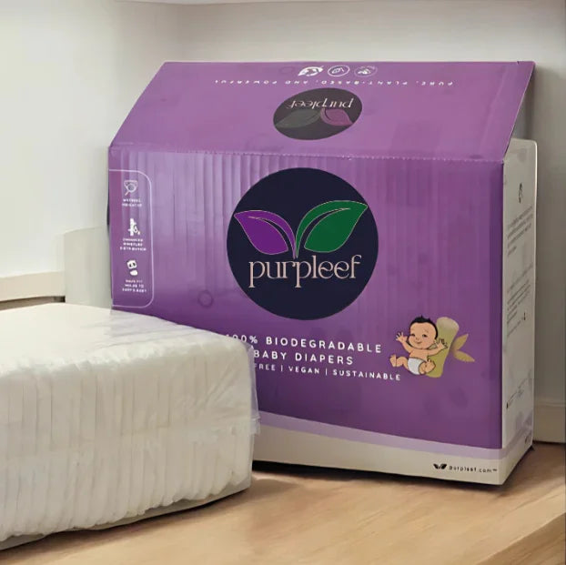 Bamboo Fiber Rash-Free Baby Diapers (Taped) by Purpleef