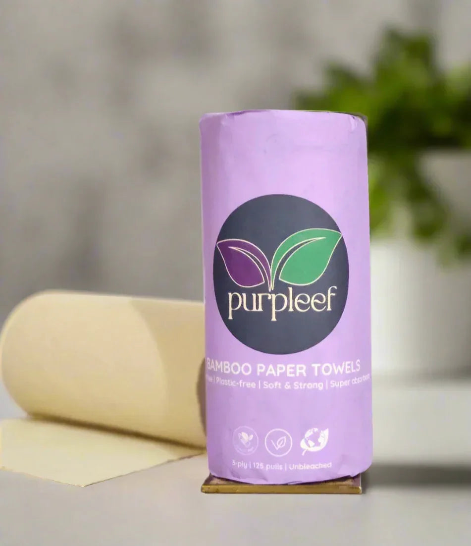 EcoLuxe Starter Kit by Purpleef | TrueFiber | 2 Paper Towels, 4 Toilet Rolls + Free Facial Tissue