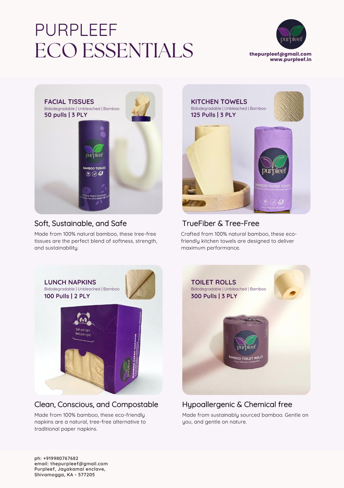 B2B Sample Pack (1 - Toilet roll, Kitchen towel, Napkin box, Tissue box)